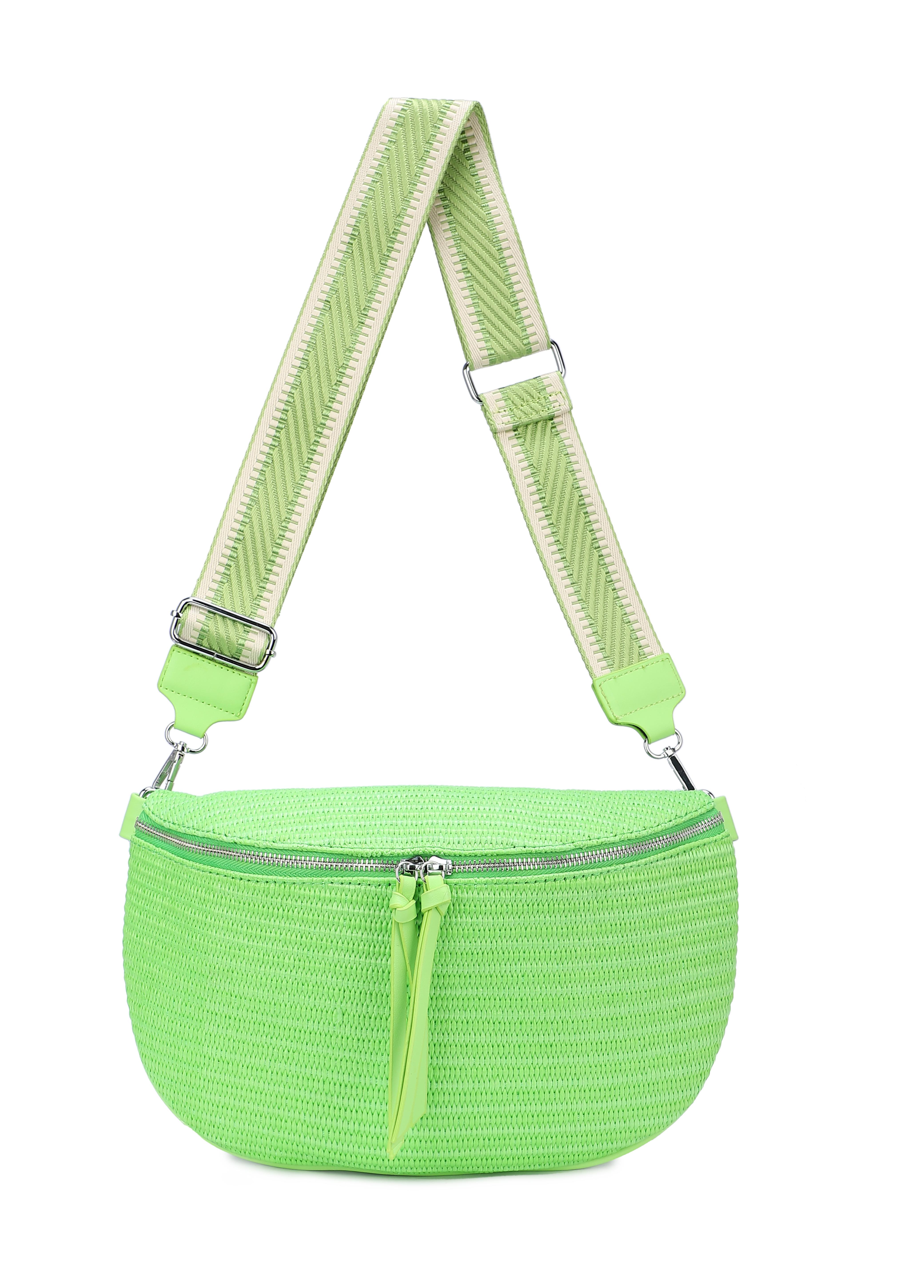 Fanny pack Bags Green LINETA Q-6511-26 SAC BANANE #c Efashion Paris