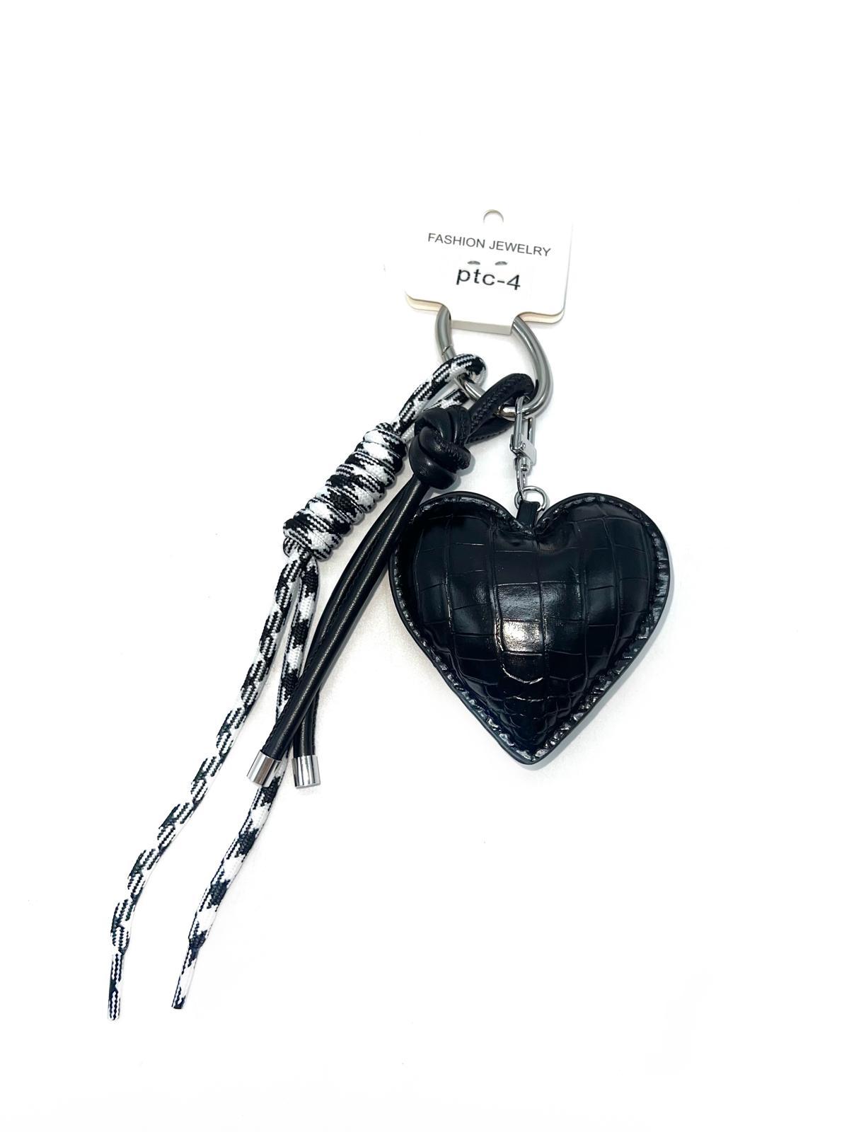 Portachiavi Accessori Black LINETA PTC-4 PORTE CLÉ TENDANCE MOTIF COEUR  #c Efashion Paris