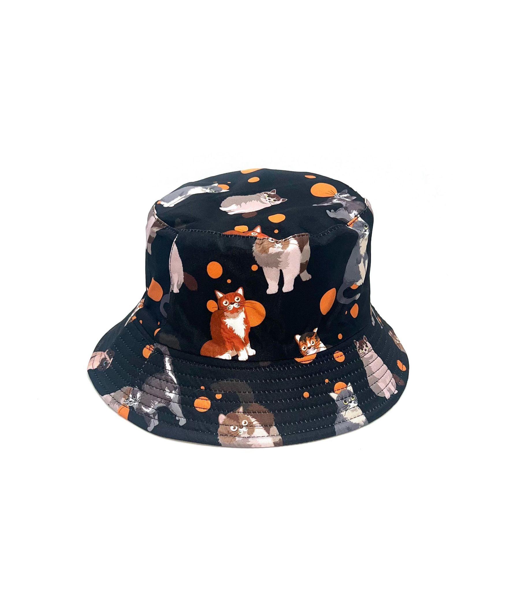 Sombreros Accessori Black LINETA BOB MOTIF CHAT  #c Efashion Paris