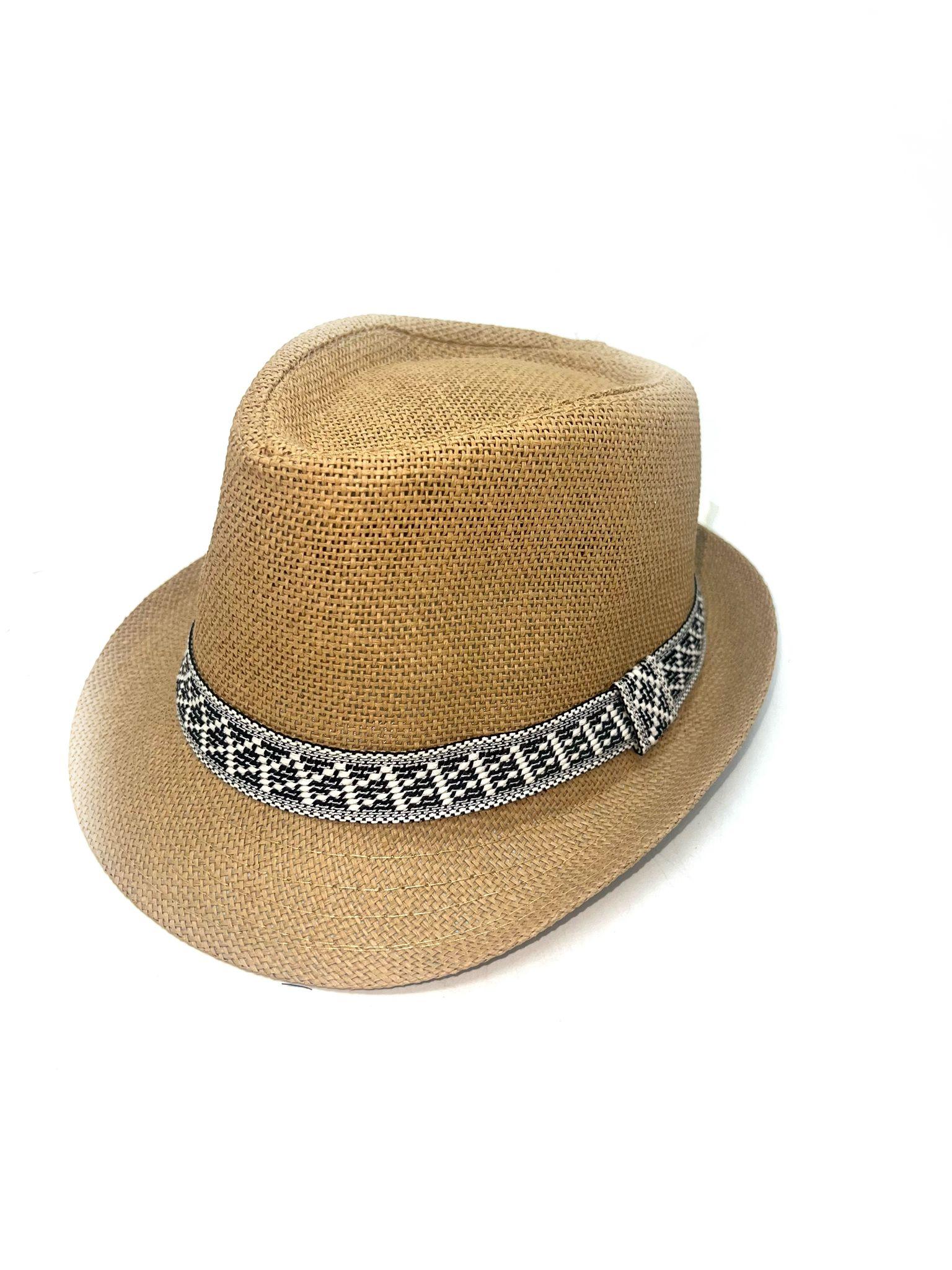 Chapeaux Accessoires Camel LINETA JD2-22 CHAPEAU AVEC BORDURE MOTIF AZTÈQUE  #c Efashion Paris