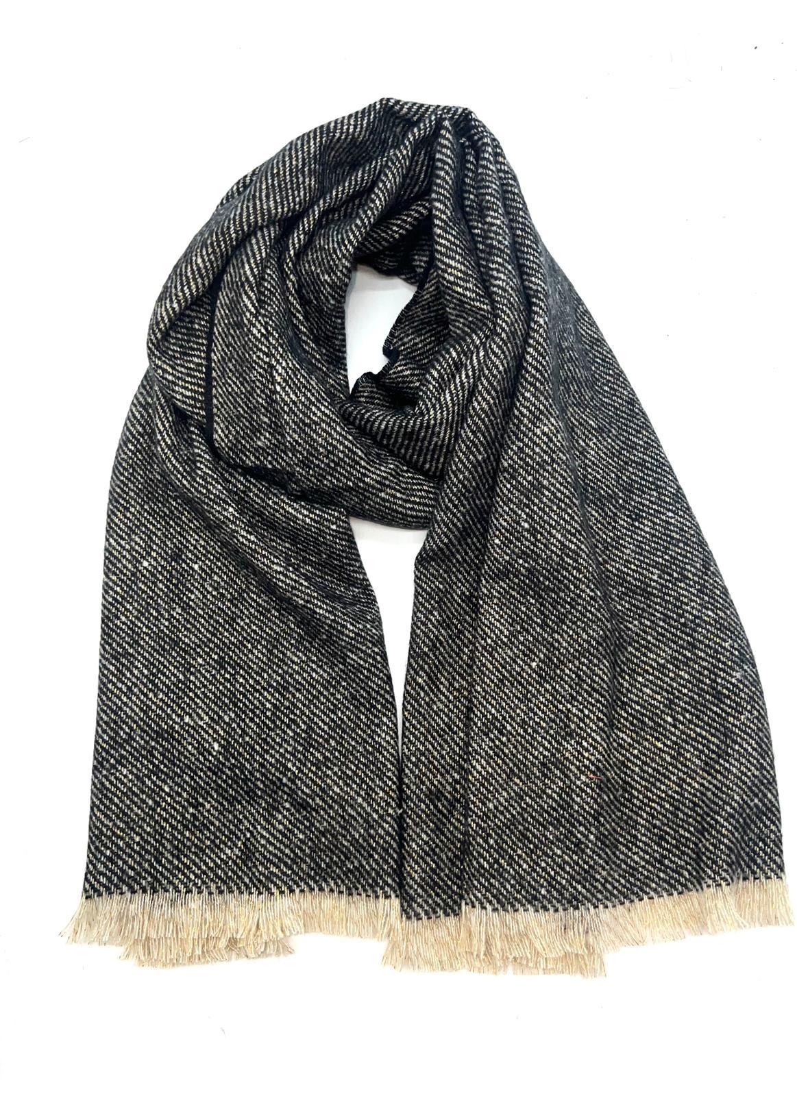 HH-335 ECHARPE UNI AVEC LUREX-NOIR