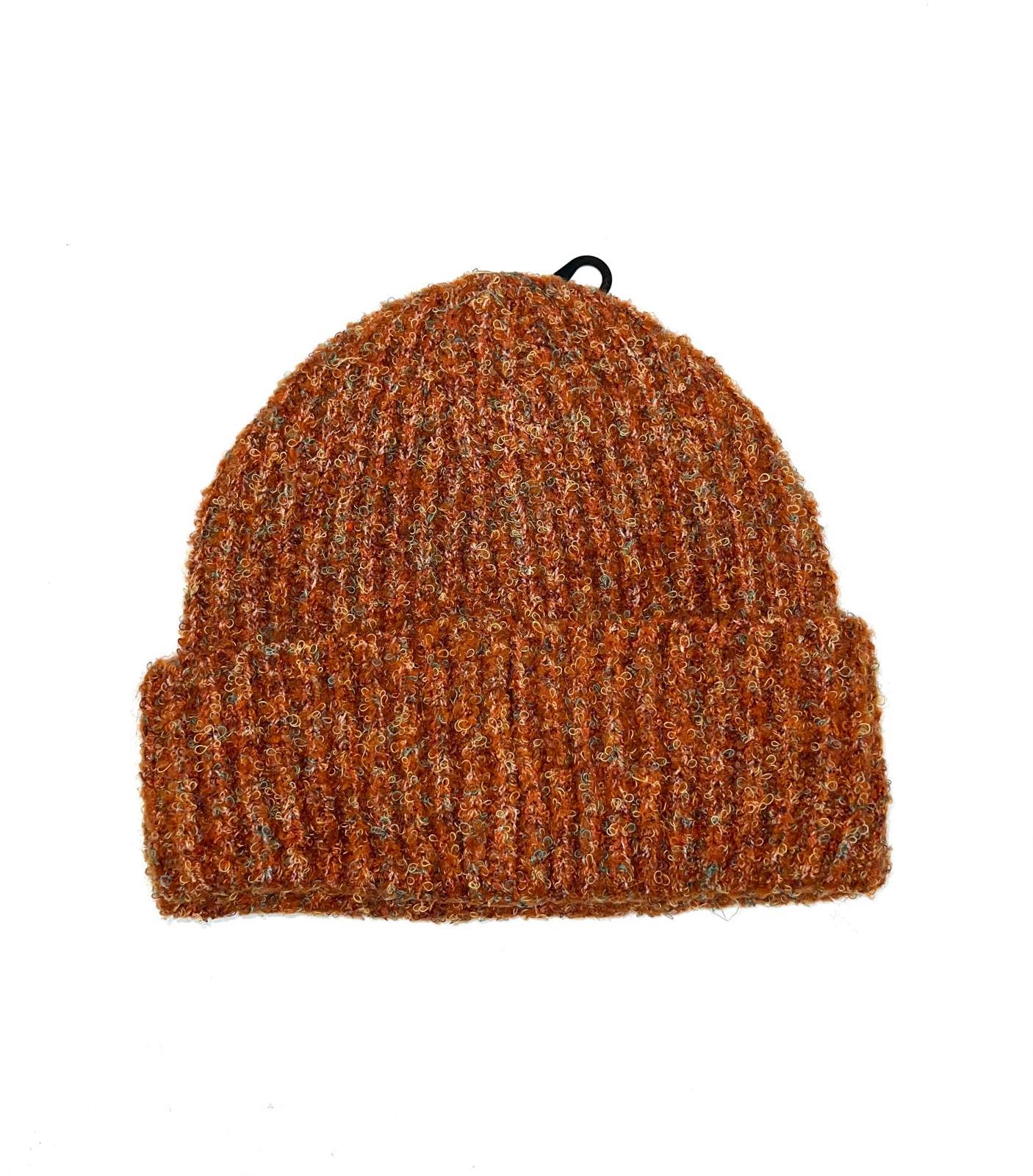 BX-24 BONNET MIXTE BICOLORE AVEC DOUBLURE-ORANGE