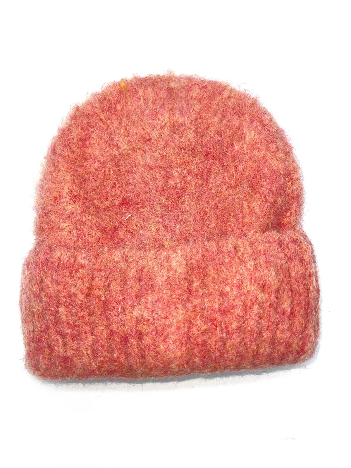 BX-27 BONNET UNI MOUCHETÉ AVEC DOUBLURE -ROSE