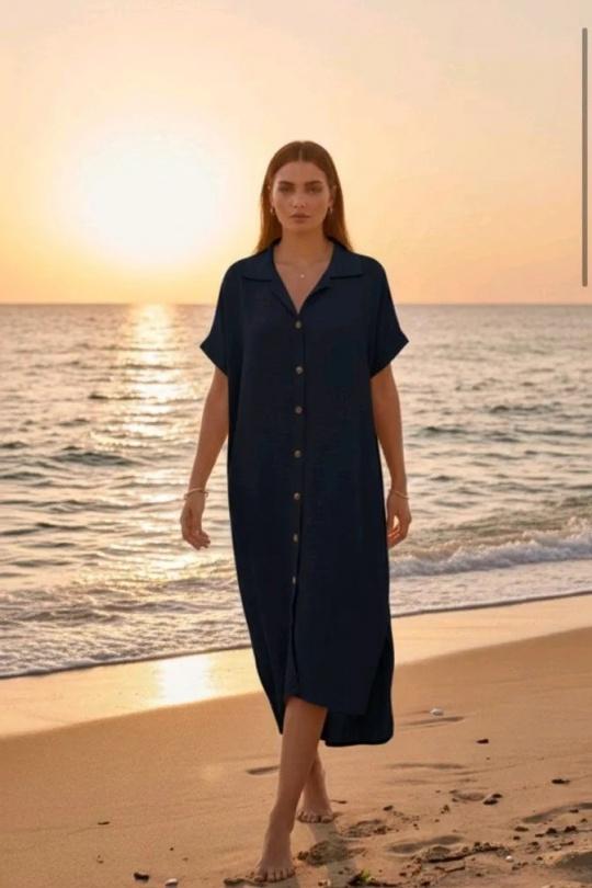 Robes mi-longues Femme Noir RZ FASHION 2392 Efashion Paris