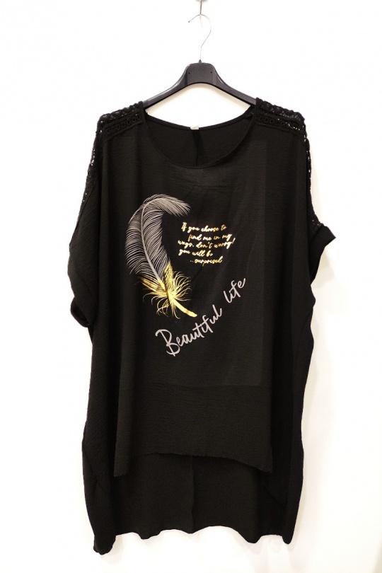 Tuniques Femme Noir RZ FASHION 17313 Efashion Paris