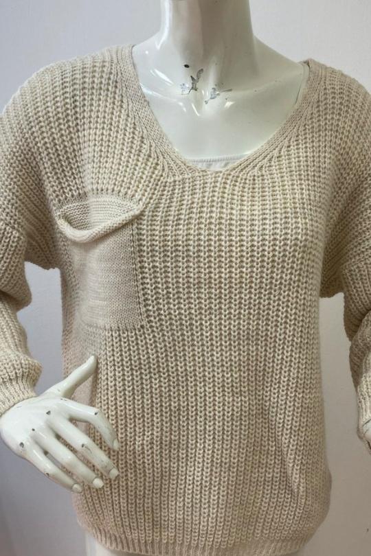 Pulls Femme Blanc RZ FASHION AH7981 Efashion Paris