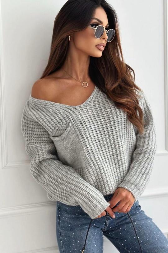 Pulls Femme Blanc RZ FASHION AH7981 Efashion Paris