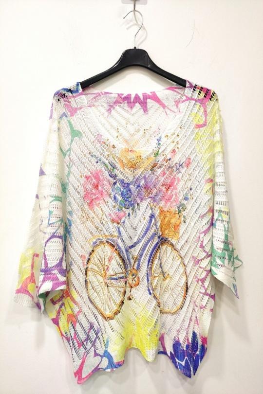 Tops Femme Multicolore RZ FASHION 9605_BICYCLETTE Efashion Paris