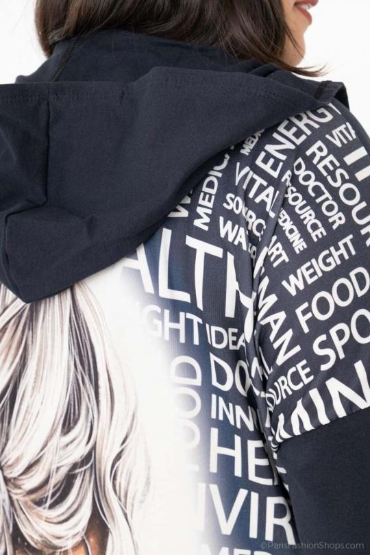 Gilets Femme Bleu marine RZ FASHION 16183 Efashion Paris