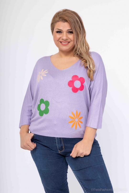 Jumpers Women Sky blue RZ FASHION 7838 Efashion Paris