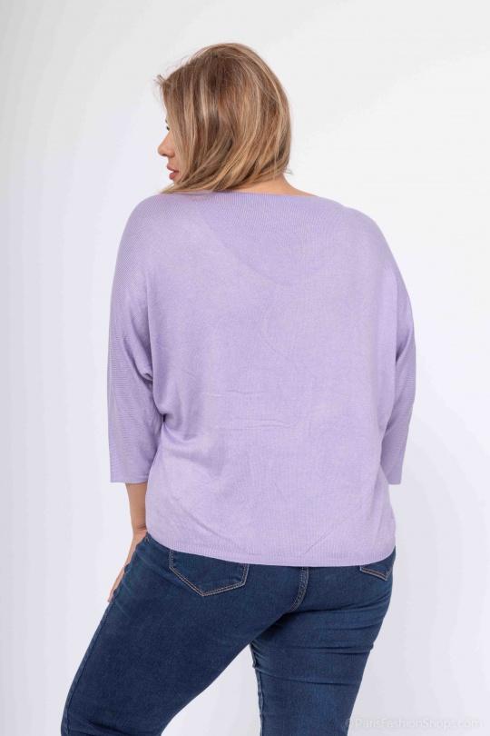 Jumpers Women Sky blue RZ FASHION 7838 Efashion Paris