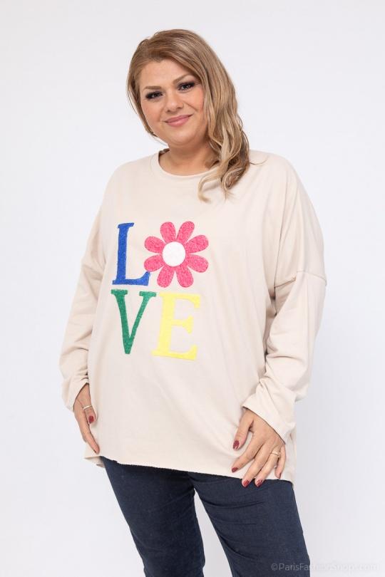 T-shirts Femme Beige RZ FASHION 18295 Efashion Paris