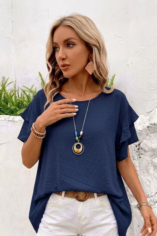 Blouses Femme Bleu ciel RZ FASHION 2103 Blouse Efashion Paris