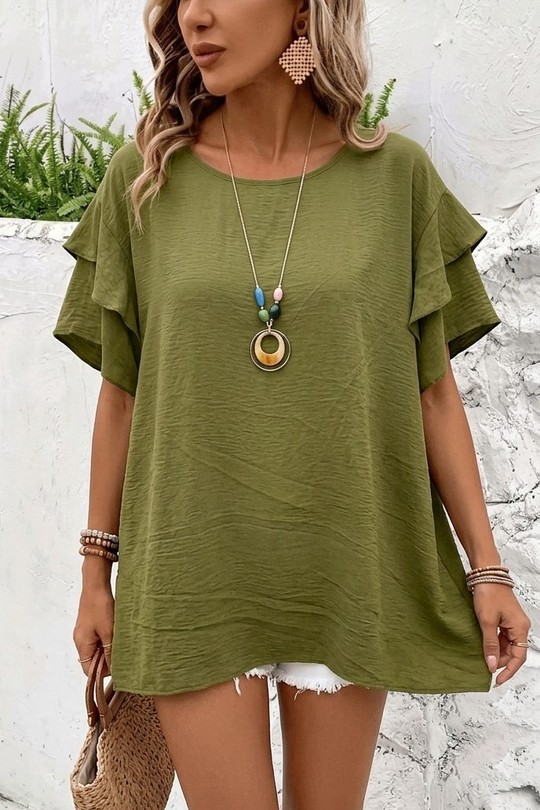 Blouses Femme Bleu ciel RZ FASHION 2103 Blouse Efashion Paris
