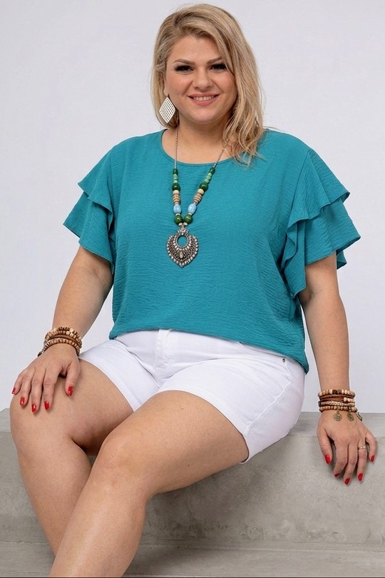 Blouses Femme Bleu ciel RZ FASHION 2103 Blouse Efashion Paris