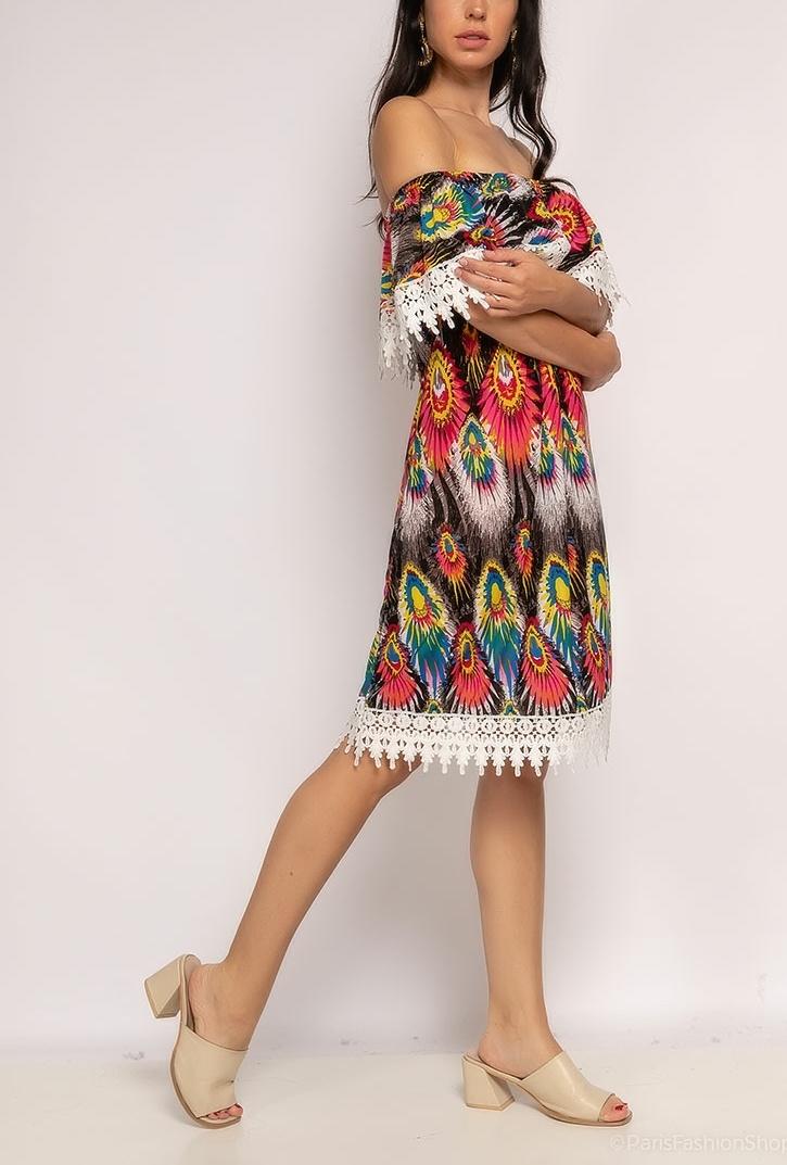 Midi dresses Women Fushia RZ FASHION 8731 #c Efashion Paris