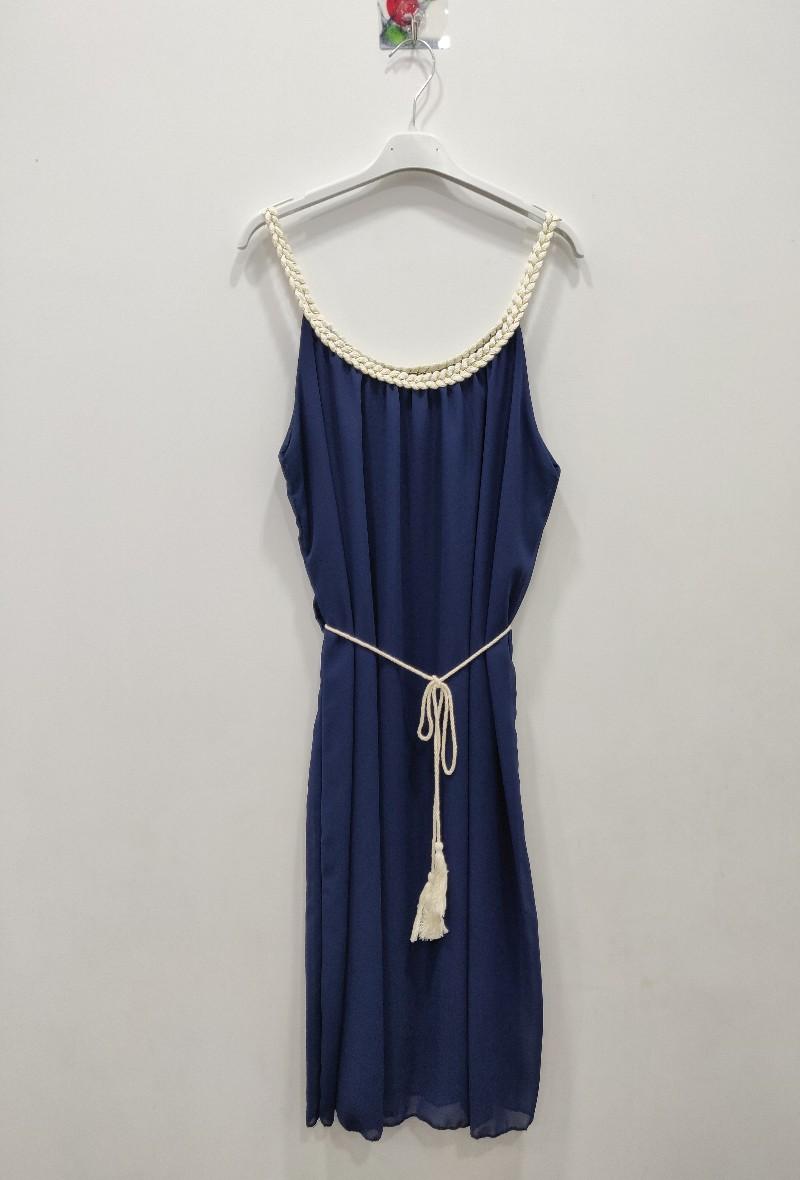 Robes mi-longues Femme Bleu marine RZ FASHION 2373 #c Efashion Paris