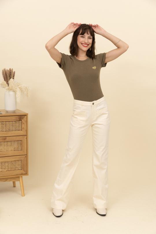 T-shirts Femme Kaki INSPIRATION STUDIO XY002 Efashion Paris