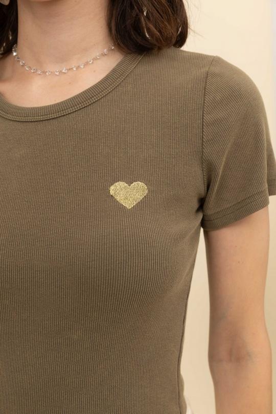 T-shirts Femme Kaki INSPIRATION STUDIO XY002 Efashion Paris