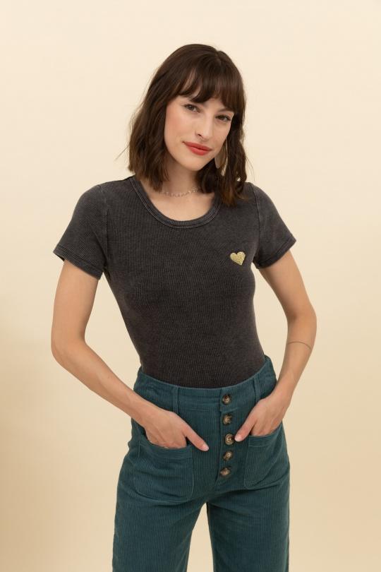 T-shirts Femme Kaki INSPIRATION STUDIO XY002 Efashion Paris