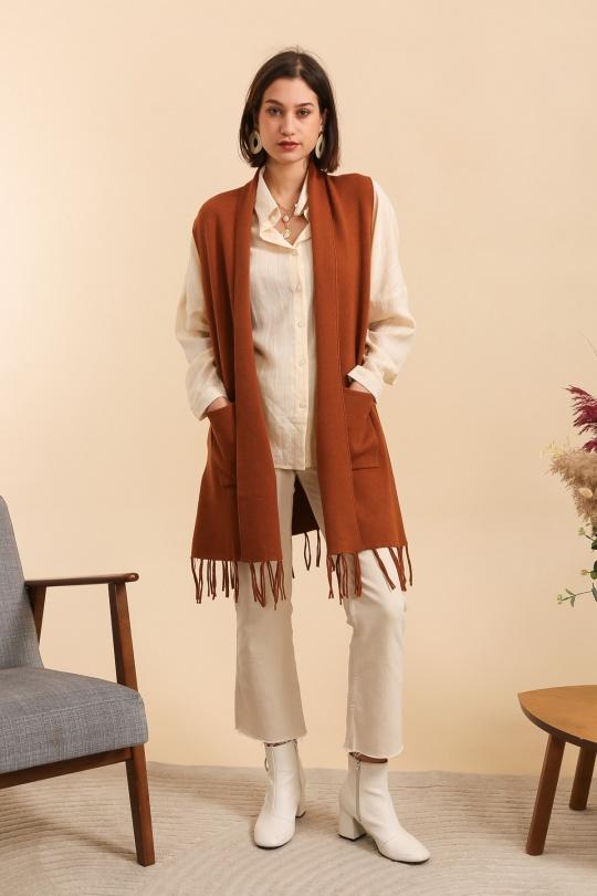 Cardigans Women Terra-cota INSPIRATION STUDIO ZY006 Efashion Paris