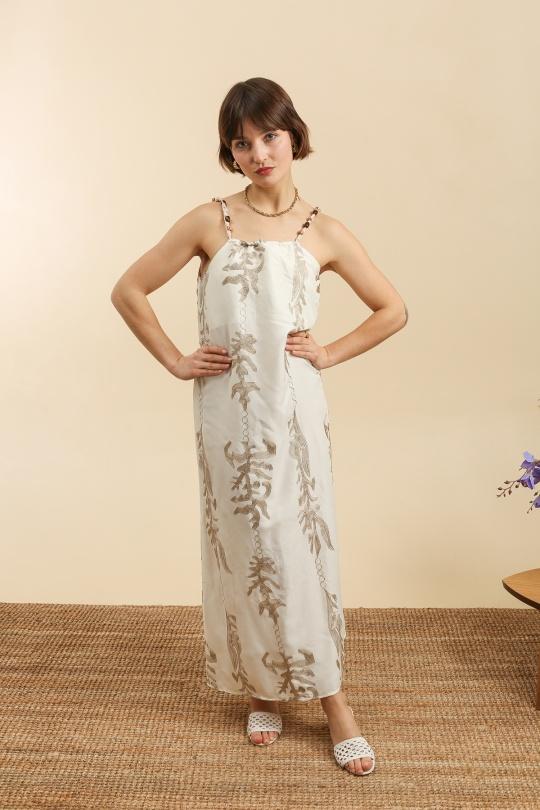 Robes longues Femme Ecru INSPIRATION STUDIO X22-1 Efashion Paris