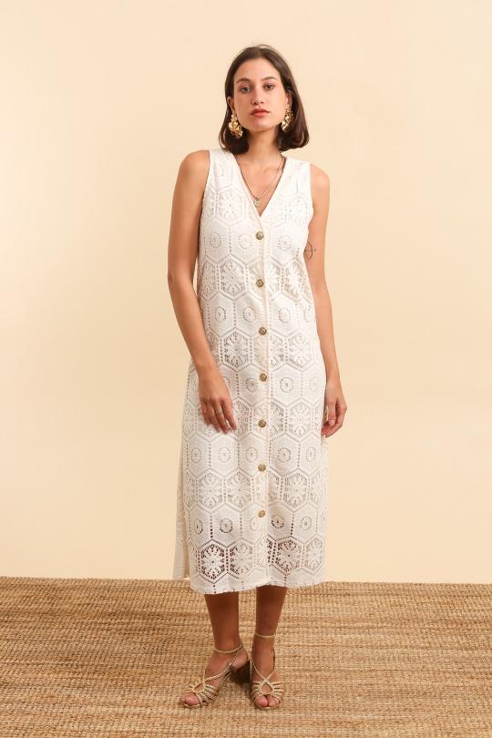Robes longues Femme Ecru INSPIRATION STUDIO X29 Efashion Paris