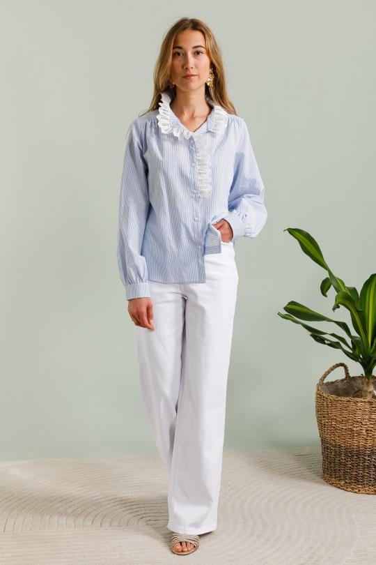 Blouses Femme rayure bleu INSPIRATION STUDIO X28-1 Efashion Paris
