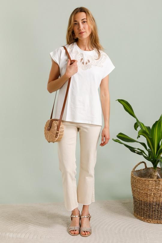 T-shirts Femme Blanc INSPIRATION STUDIO X39 Efashion Paris