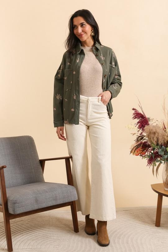 Vestes  Femme Kaki INSPIRATION STUDIO K8889 Efashion Paris