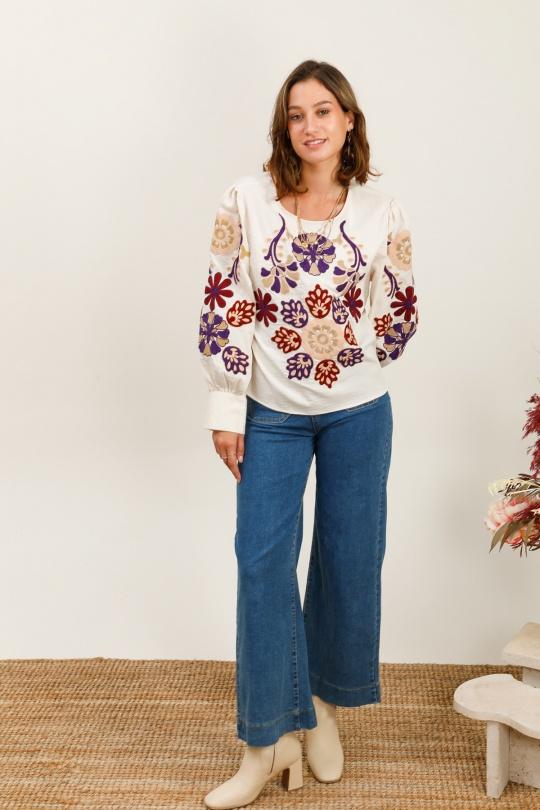 Blusas Mujer Cream INSPIRATION STUDIO K9022 Efashion Paris