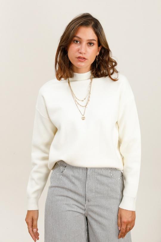 Pulls Femme Ecru INSPIRATION STUDIO ZY028 Efashion Paris