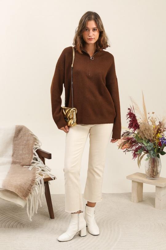 Jumpers Women Brown INSPIRATION STUDIO YM042 Efashion Paris