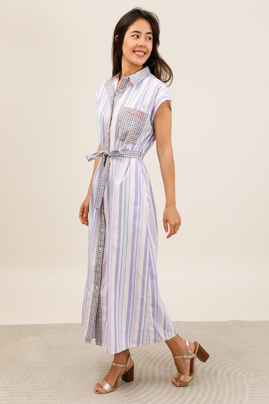 Robes longues Femme Violet INSPIRATION STUDIO X192-1 Efashion Paris