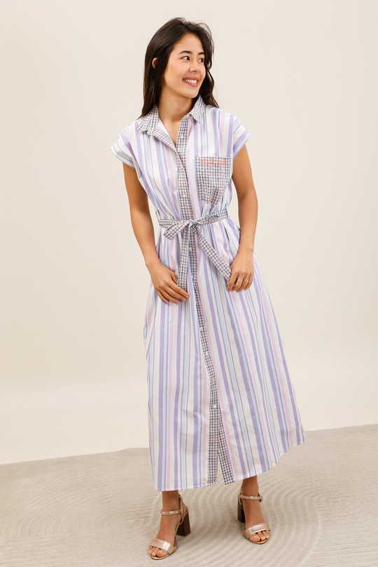 Robes longues Femme Violet INSPIRATION STUDIO X192-1 Efashion Paris