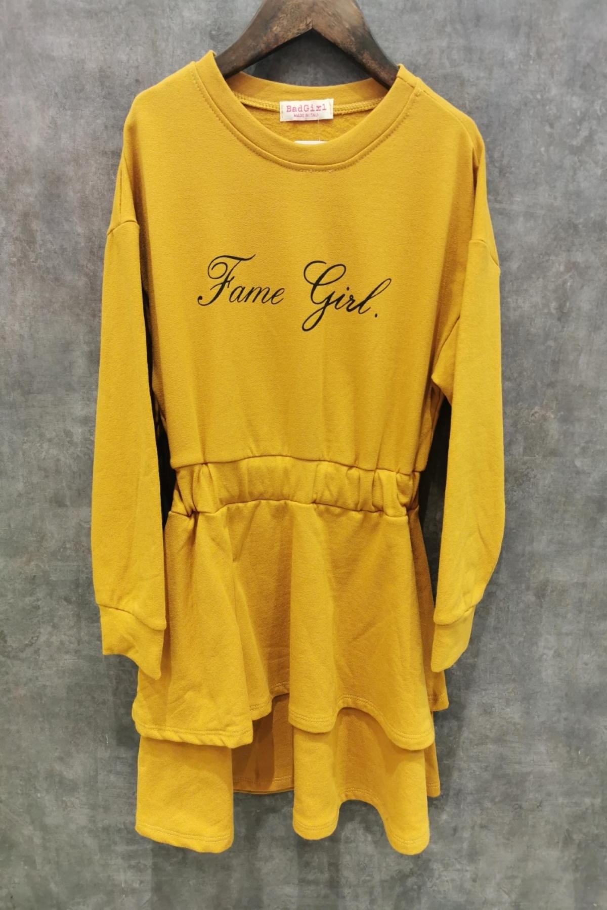 Vestidos Niño y bébé  Mustard yellow Squared and Cubed R051 #c Efashion Paris