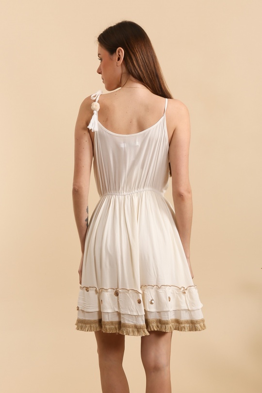 Vestidos cortos Mujer Beige MOOYA DF8037 Efashion Paris