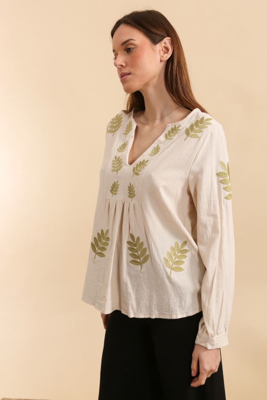 Blouses Femme Beige MOOYA L290 Efashion Paris