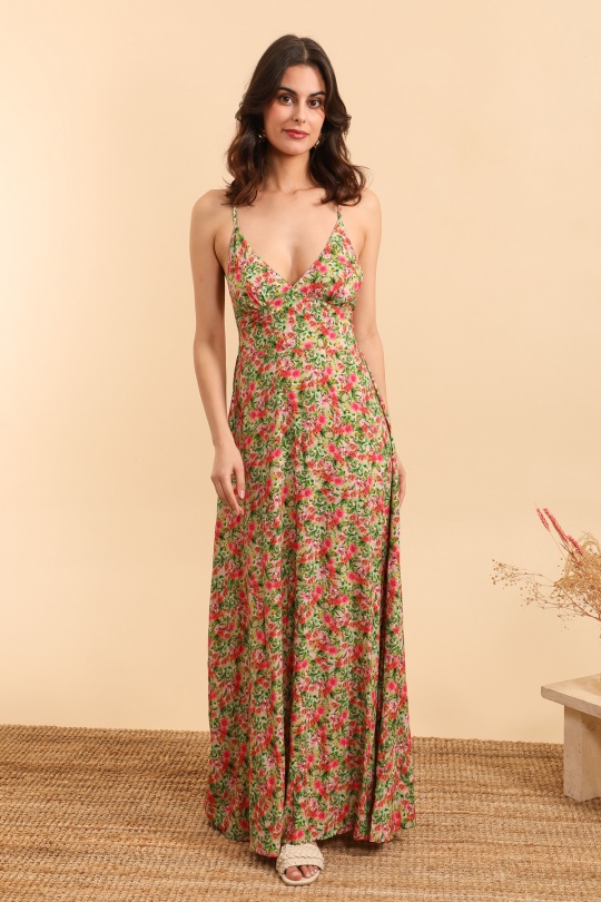 Robes longues Femme Rose MOOYA M207-6 Efashion Paris