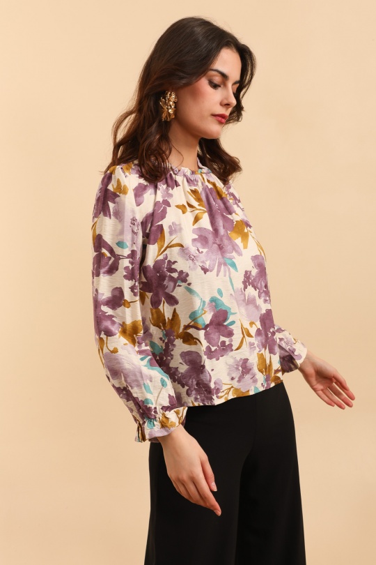 Blouses Femme Violet MOOYA M201 Efashion Paris