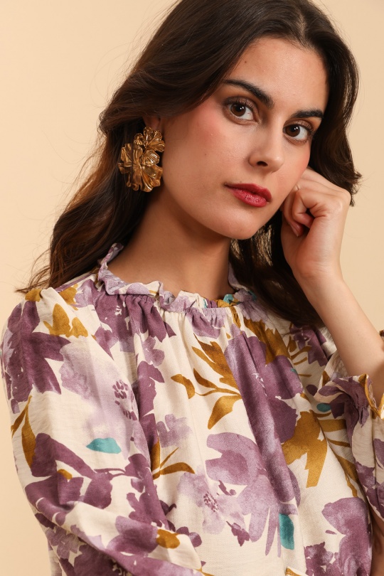 Blouses Femme Violet MOOYA M201 Efashion Paris