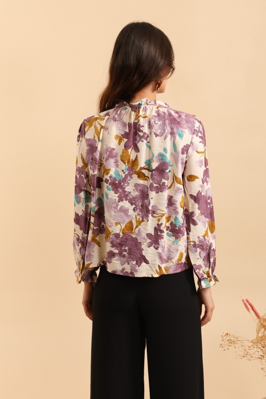 Blouses Femme Violet MOOYA M201 Efashion Paris