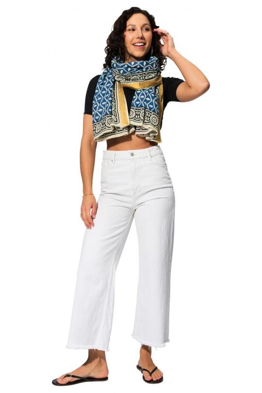 Écharpes Accessoires Bleu MOOYA FG8525 Efashion Paris