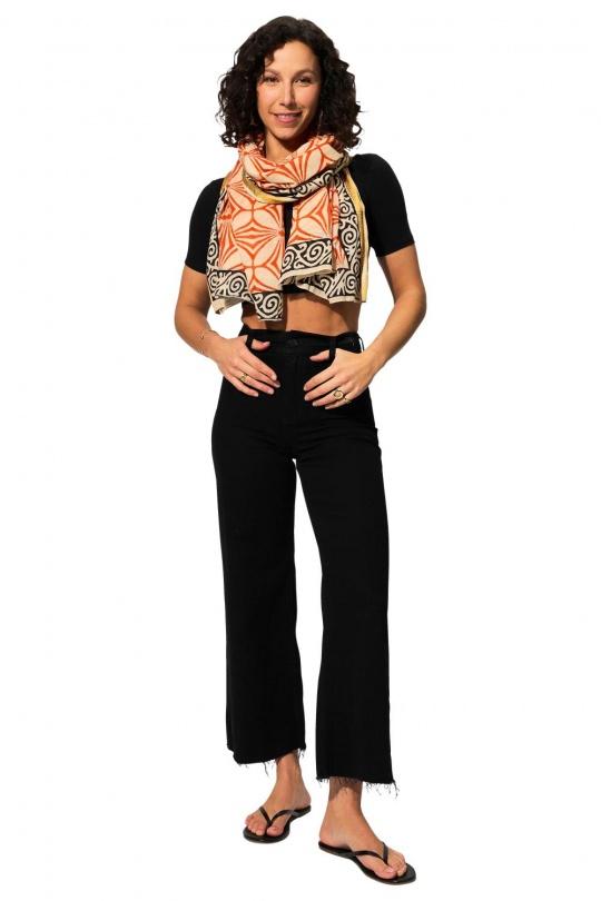 Écharpes Accessoires Orange MOOYA FG8528 Efashion Paris