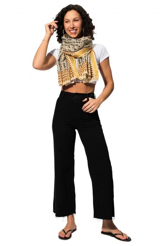 Scarves Accessories Black MOOYA FG8529 Efashion Paris