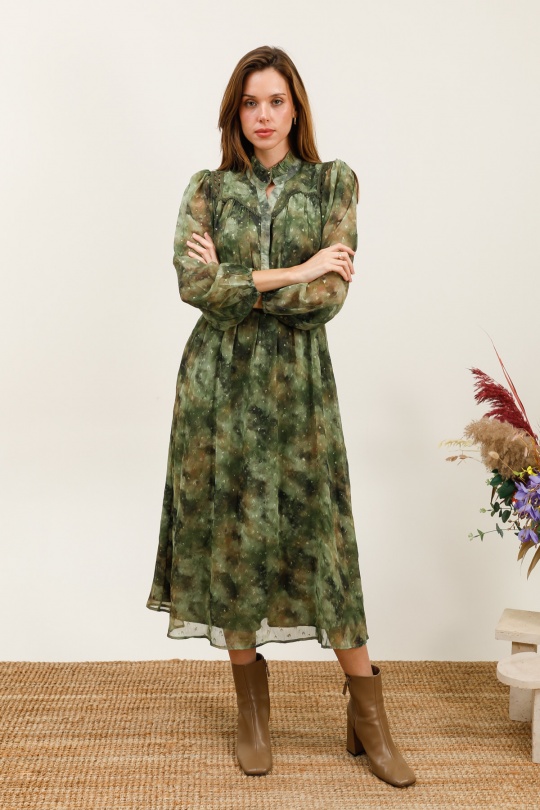 Maxi dresses Women Green MOOYA M211-1 Efashion Paris