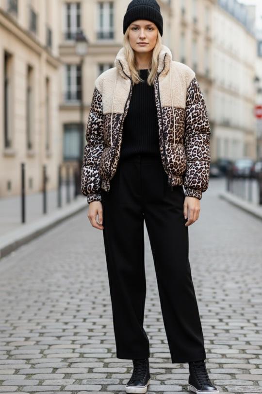 Doudounes Femme Noir MOOYA ZNS002 Efashion Paris