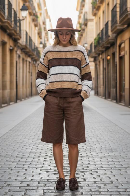 Jumpers Women Beige MOOYA I1572 Efashion Paris