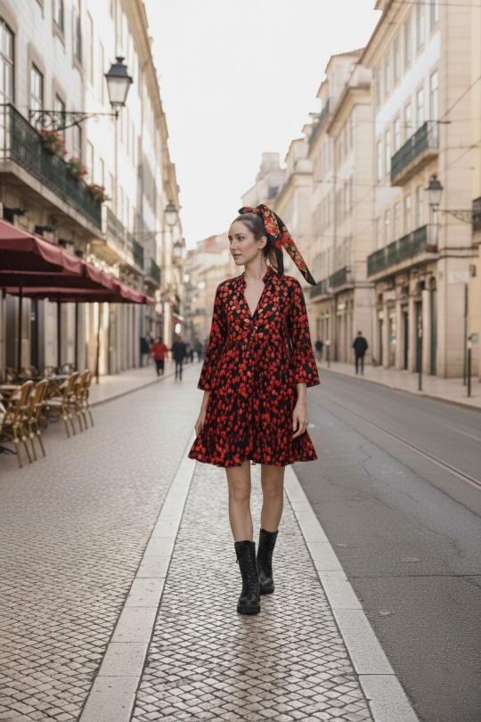 Robes courtes Femme Noir MOOYA I9802 Efashion Paris