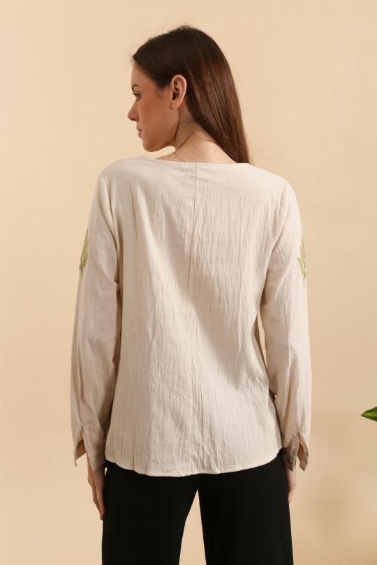 Blouses Femme Beige MOOYA L290 Efashion Paris